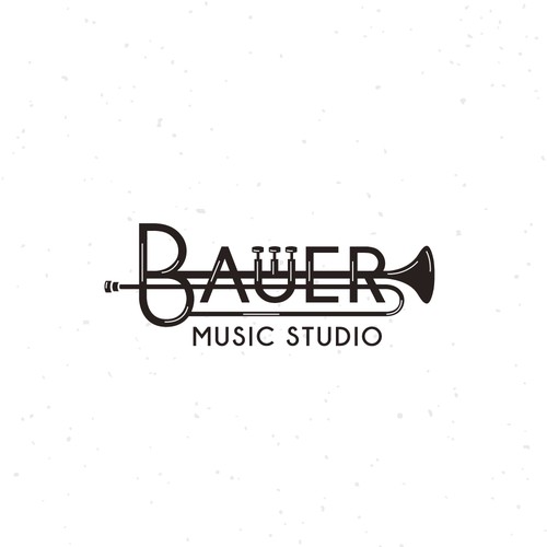 Marching band logo with the title 'Logo for a music studio'