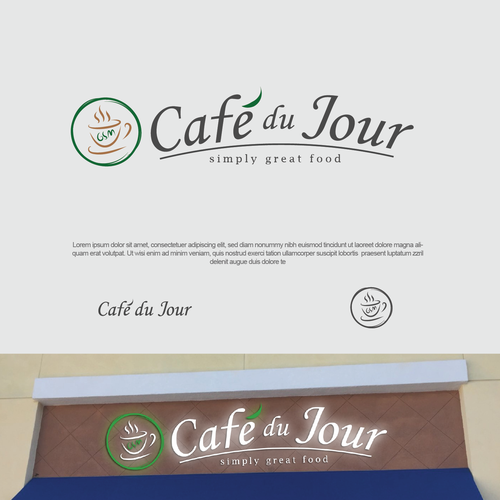 Cafe bar logo with the title 'Classy logo foe Cafe du Jour'