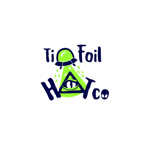 Alien logo with the title 'Conspiracy apparel logo UFO'