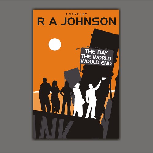 Dystopian book cover with the title 'Dystopian fiction book cover artwork '