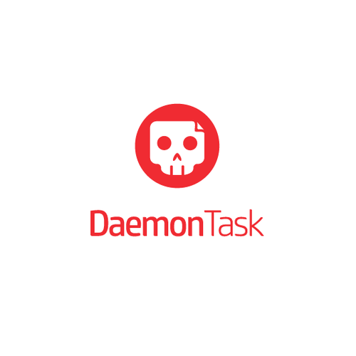 Demon design with the title 'Daemon Logo'