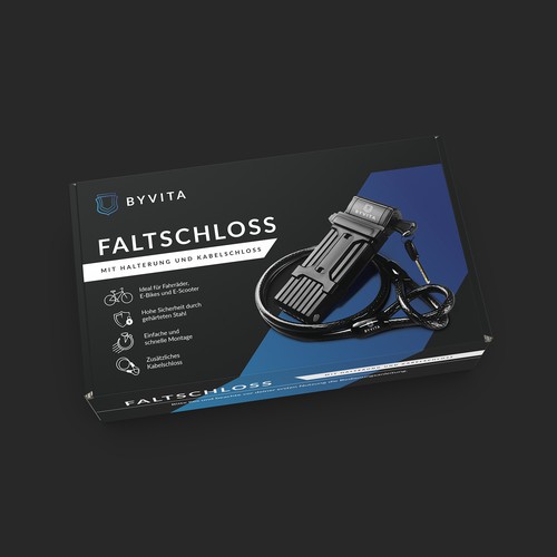 Lock design with the title 'Folding lock Packaging'