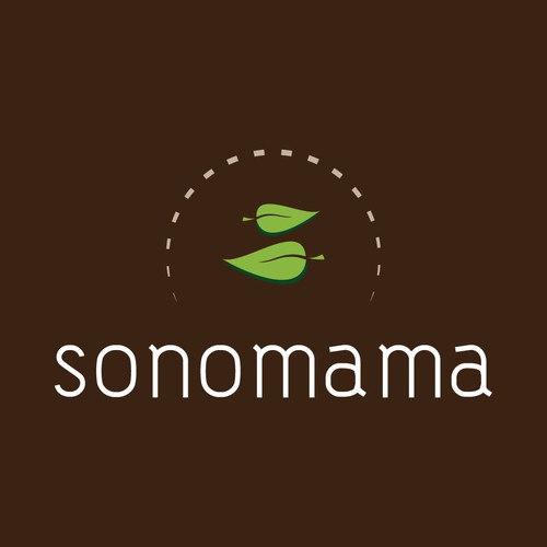 Recycling logo with the title 'Natural / organic design for new shop.'