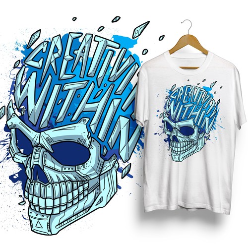 Skull Print - T-Shirts, Custom Print Tshirts and Labels