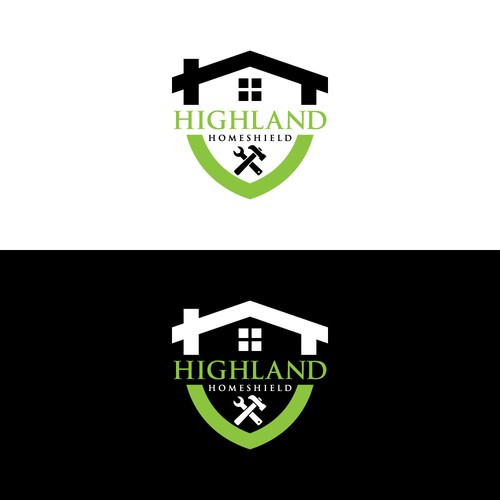 Window logo with the title 'Bold logo for Highland Homeshield'