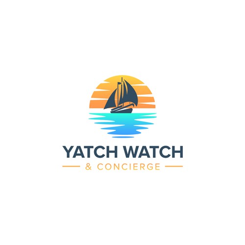 Yacht logo with the title 'Yatch Watch & Concierge'