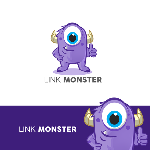 Pen tool logo with the title 'LINK MONSTER'