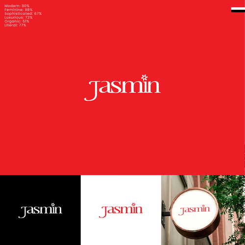 Perfume logo with the title 'Jasmin'