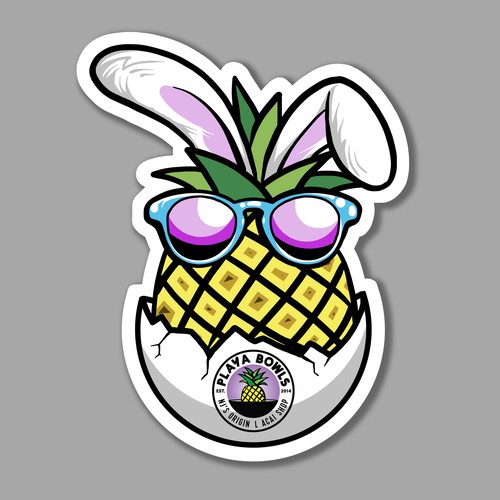 Bowl design with the title 'PLAYA BOWLS'