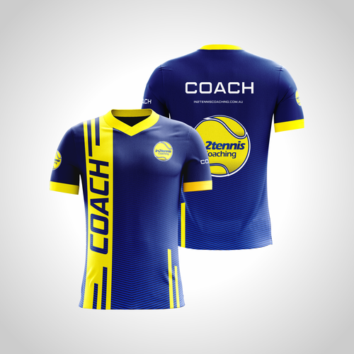 Coach design with the title 'Tennis coach t-shirt design'