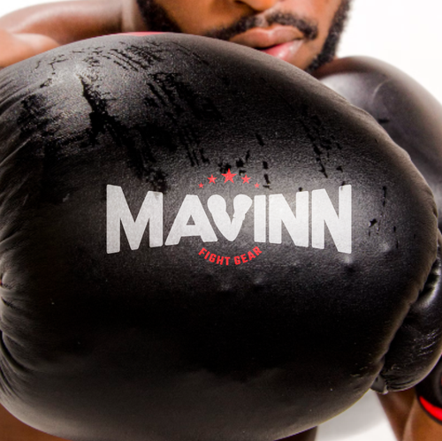 Boxing-gloves logo with the title 'MAVINN'