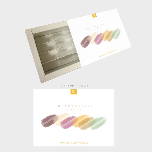 Sophisticated packaging with the title 'Macaron Premium Package'