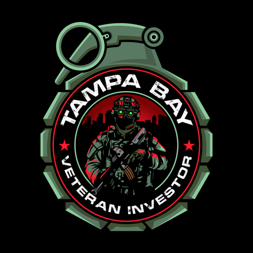 Dramatic design with the title 'Military Theme Logo for Tampa Bay Veteran Investor'