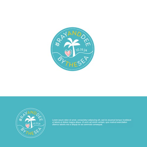 Sticker logo with the title '#Ray And Dee By The Sea Logo'