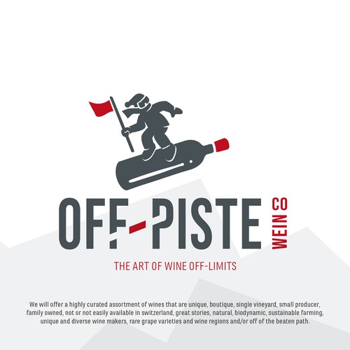 Swiss design with the title 'Logo for a wine distributor'