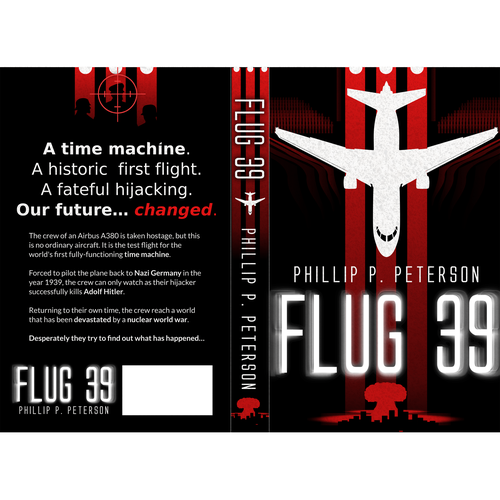 Time travel book cover with the title 'Book cover for time travel thriller'