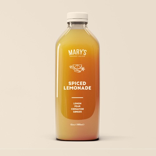 Vector label with the title 'Label Design for Fresh Drinks'