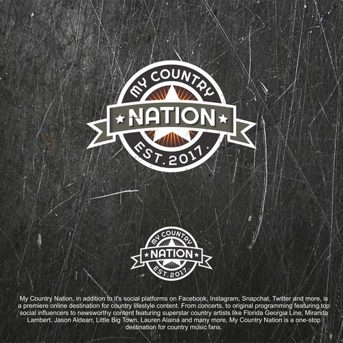 Country music design with the title 'Design an entertainment logo for country music's My Country Nation'