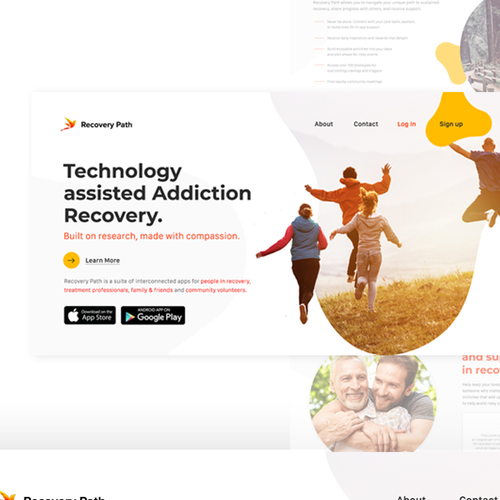 Call to action design with the title 'Landing Page Concept'