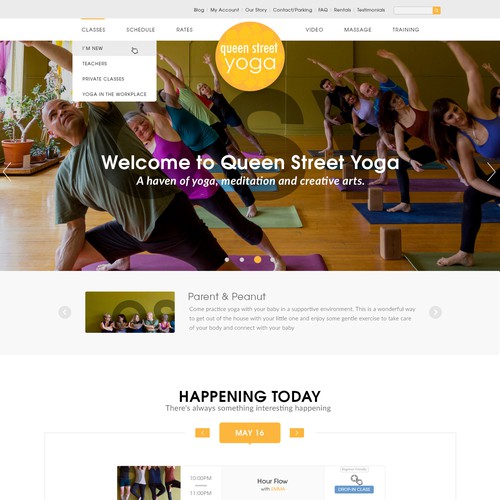 Yoga teachers Web Page Design