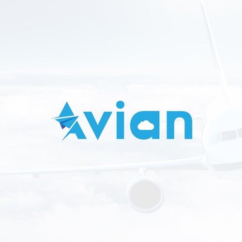 Airline design with the title 'Simplistic logo for flying agency'