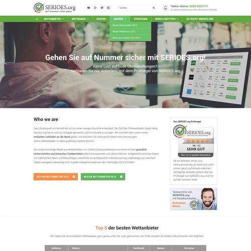 Review design with the title 'Design Upgrade for Serioes.org'