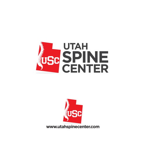 Utah logo with the title 'Utah Spine Center'
