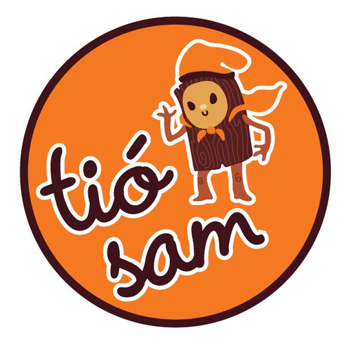 Orange illustration with the title 'Toy Store Mascot & Logo'
