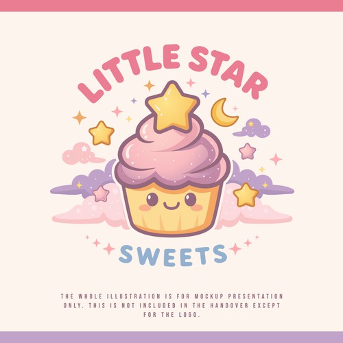 Cupcake design with the title 'Little Star'