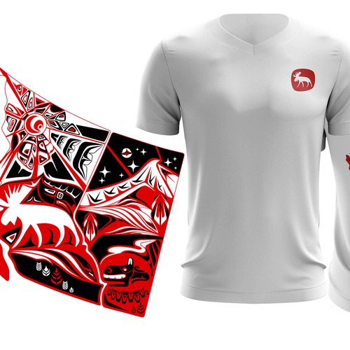 Deer t-shirt with the title 'northwest native americans style shirt'