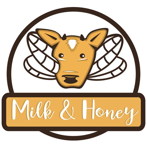 Milk logo with the title 'Cute and Fun Logo for a Food-Related Company'