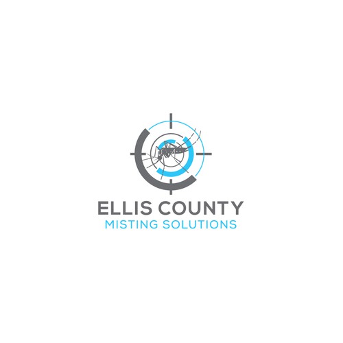 Mosquito logo with the title 'Unique and organic logo for Ellis County Misting solution'