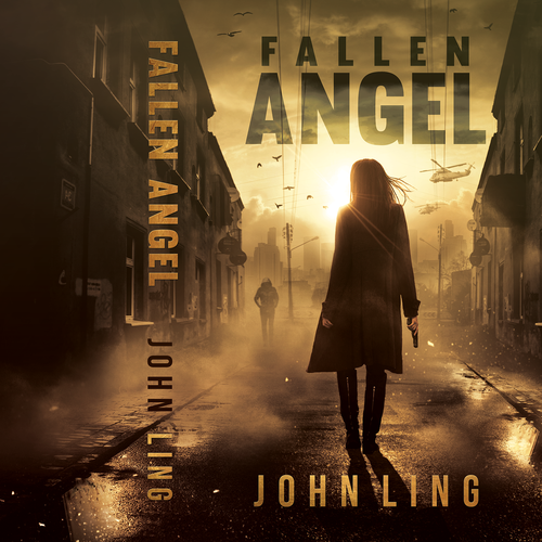 Action design with the title 'Book Cover- Fallen Angel'