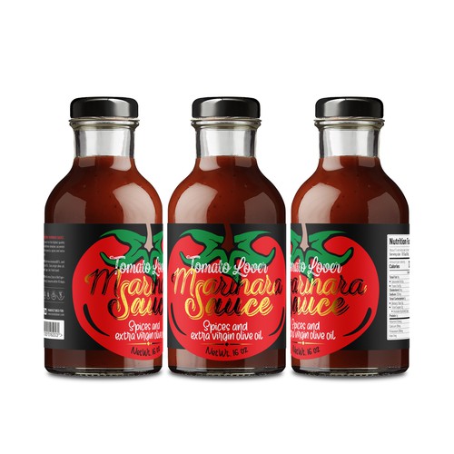 Sauce packaging with the title 'Tomato Sauce'