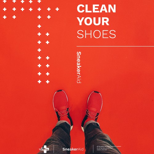 Sneaker design with the title 'SneakerAid'