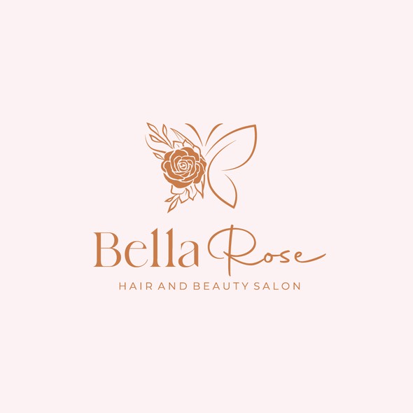 Beauty logo with the title 'Bella Rose'