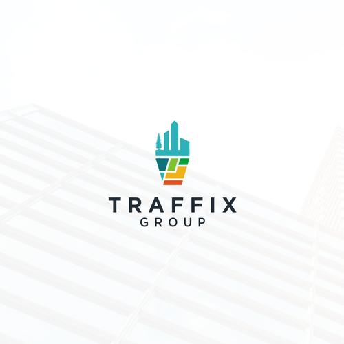 Pen tool logo with the title 'Traffic Group Logo'