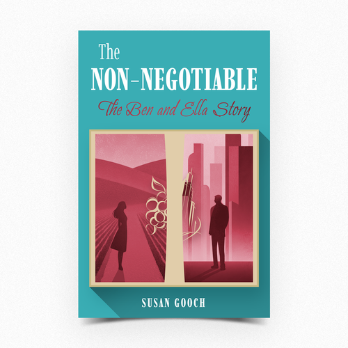 Romance book cover with the title 'Contemporary Romantic Dual-World Book Cover Design'