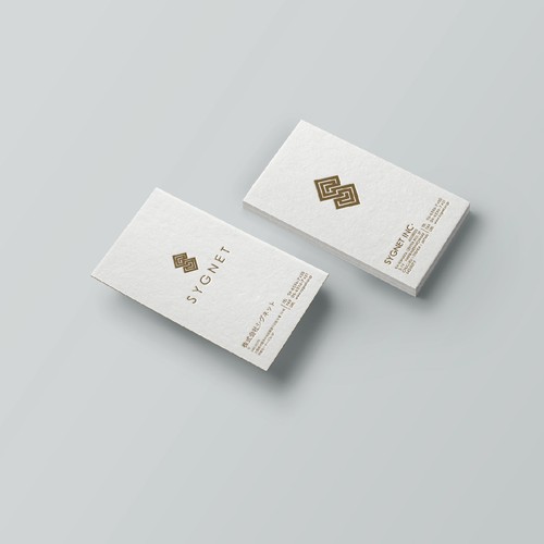 Name card design with the title 'SYGNET branding design'