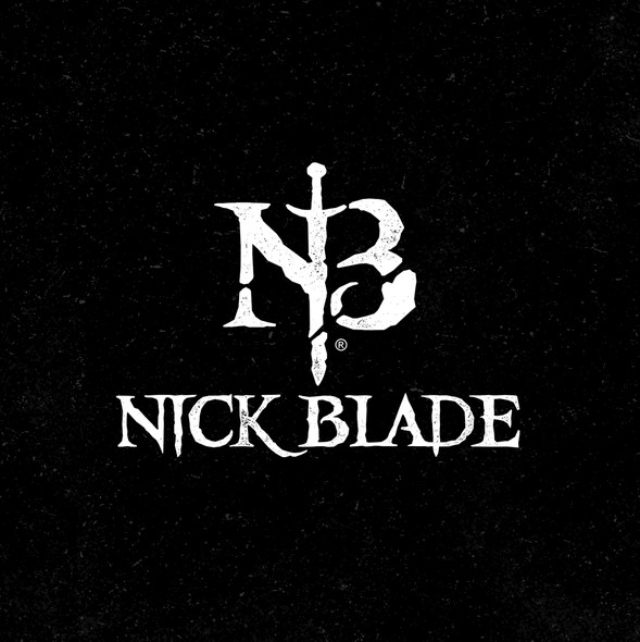 Fantasy logo with the title 'Logo design for Nick Blade'