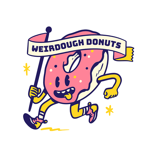 Silly design with the title 'Donut Shop Logo'