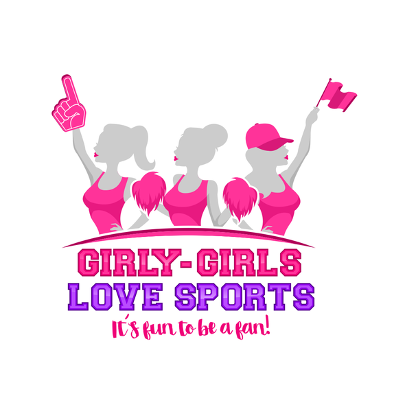Fan design with the title 'Girly - Girls Love Sports'