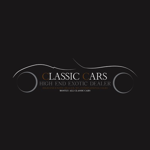 Dealer logo with the title 'Classic Cars Logo Design.'