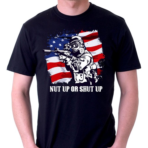 Army t-shirt with the title 'Nut Up or Shut Up'