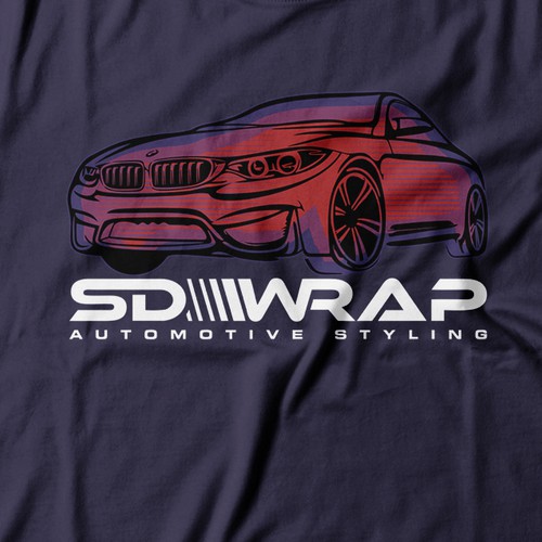 Car t-shirt with the title 'sd wrap'