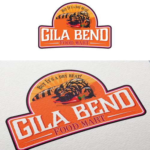 Desert logo with the title 'Gila Bend'