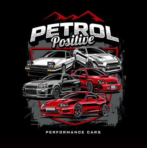 Positive design with the title 'Artwork for Petrol Positive'