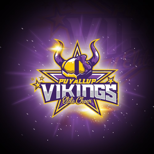 Viking logo with the title 'Vikings Elite cheer'