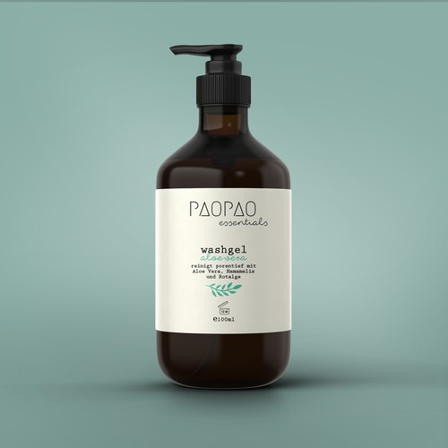 Herbal packaging with the title 'Paopao label design'