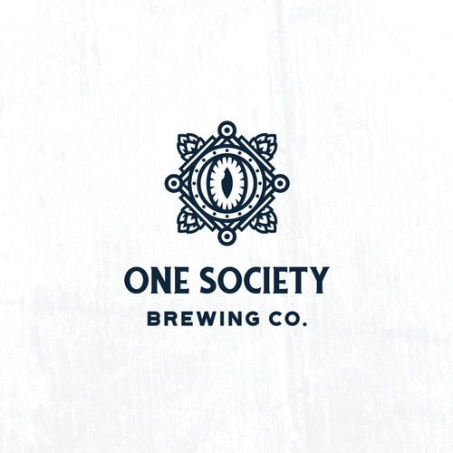 Beer logo with the title 'One Society Brewing Logo'